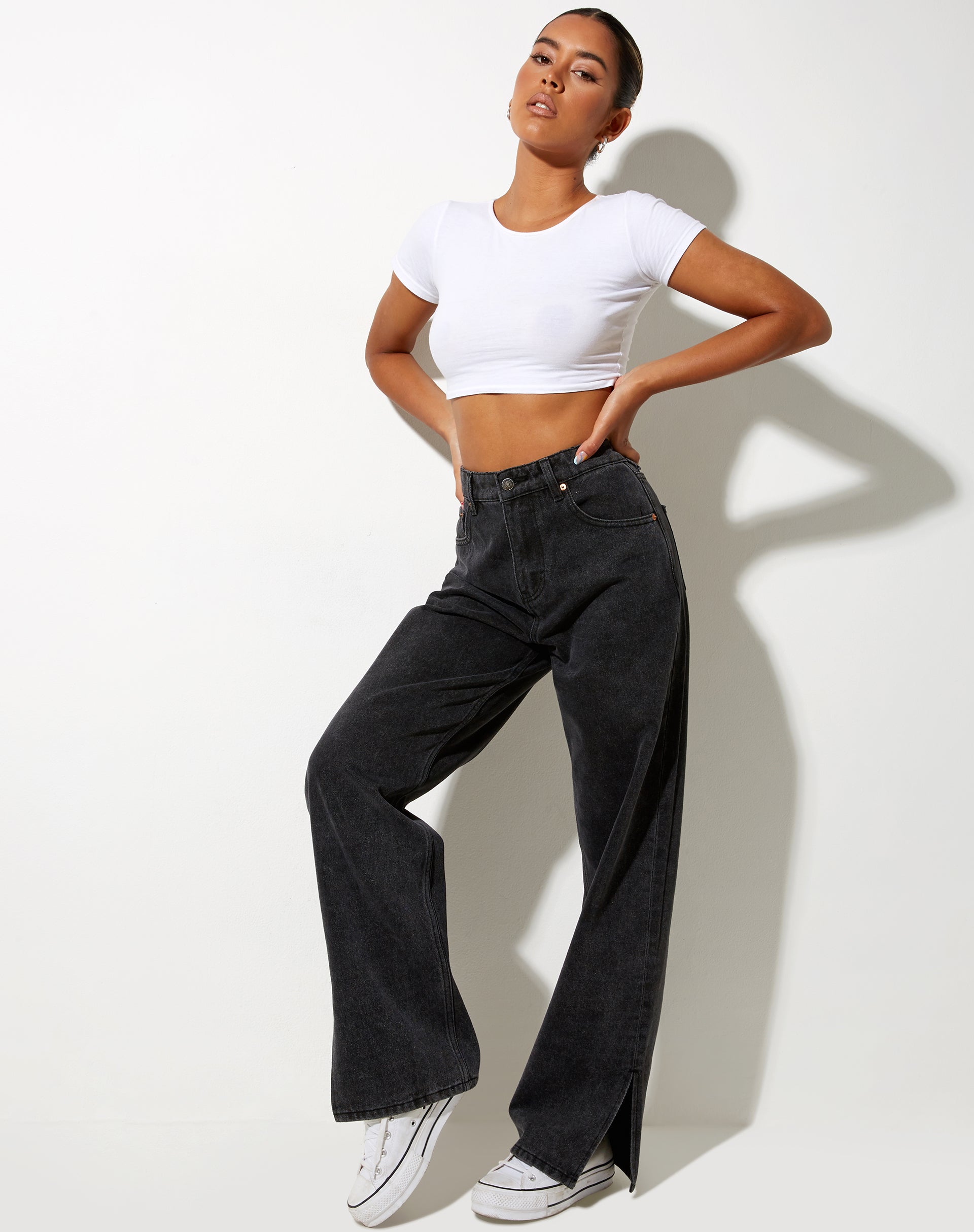 Afbeelding van Split Parallel Jeans in Black Wash