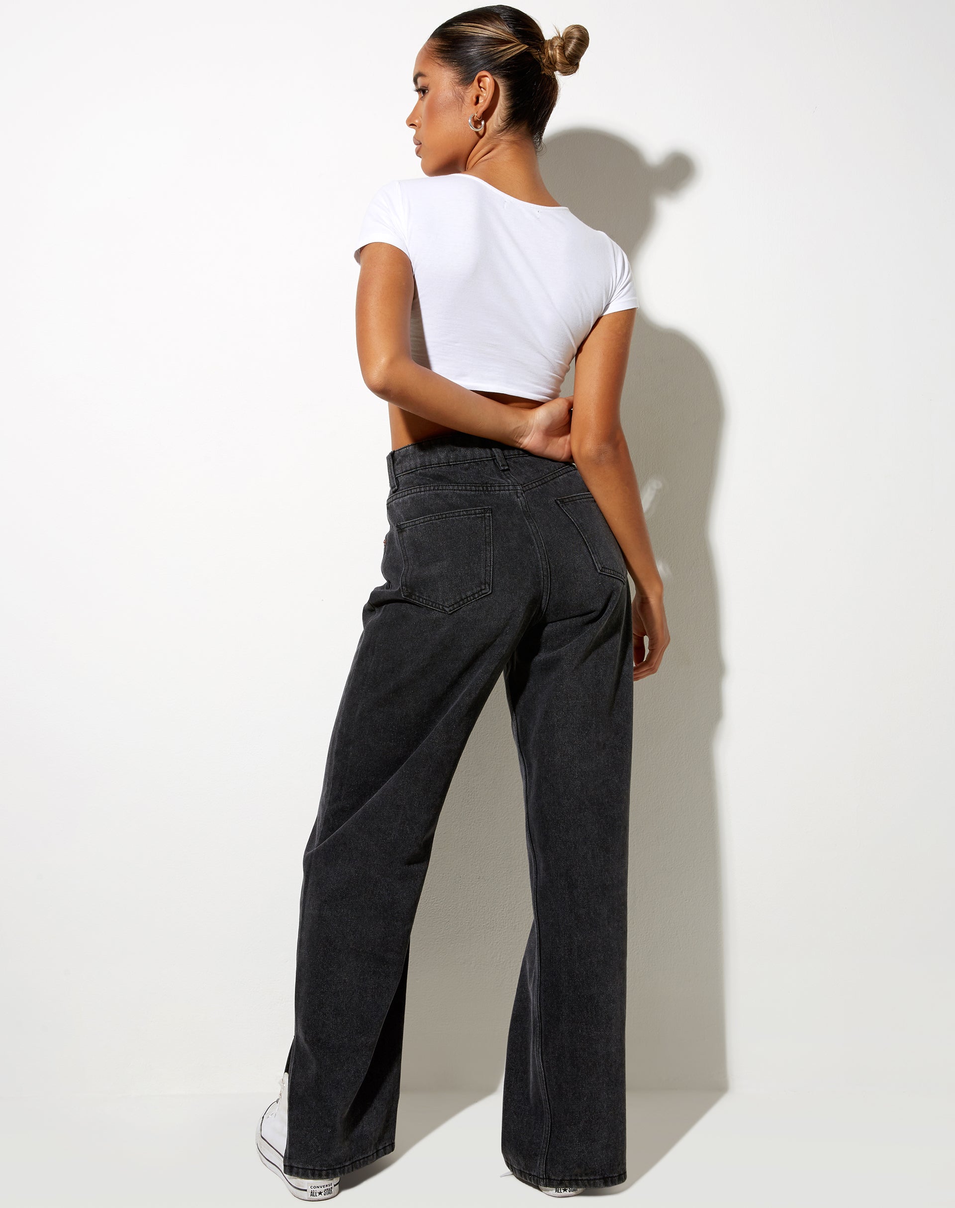 Afbeelding van Split Parallel Jeans in Black Wash