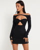Afbeelding van Stella Mini Dress in Twinset Zwart