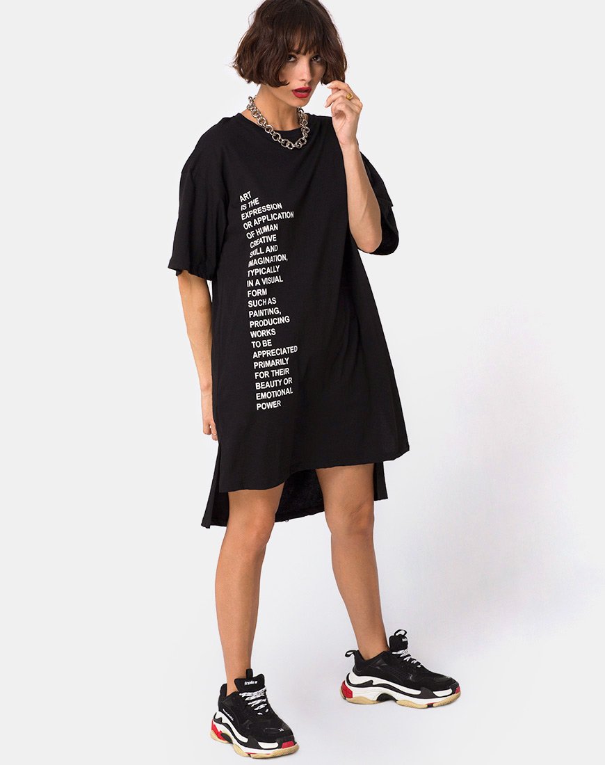 Afbeelding van Step Hem Art Expression Oversized T-shirt Jurk