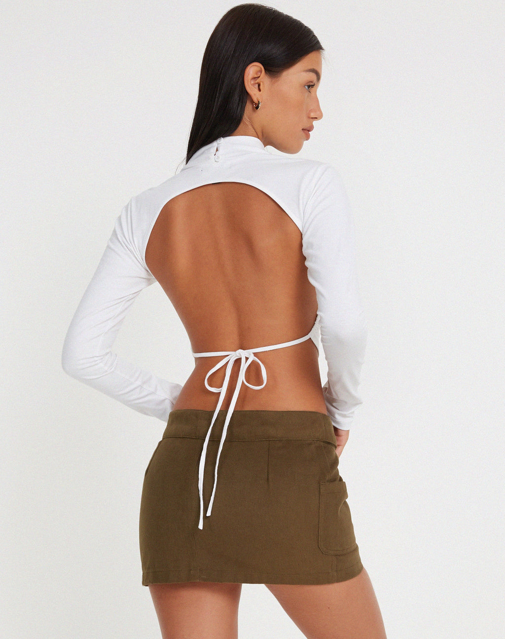 Stina Cargo Minirok in Khaki