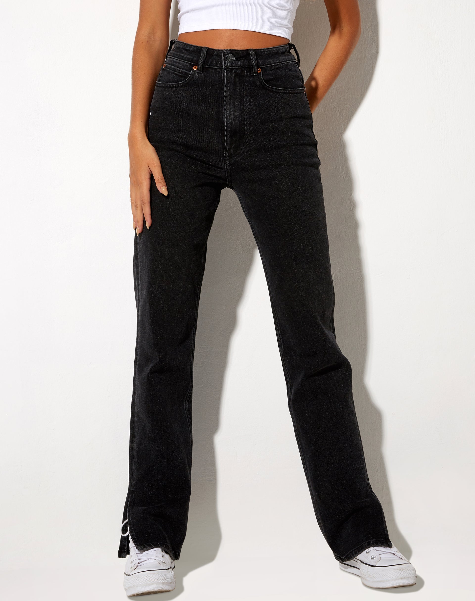 Afbeelding van Rechte Jeans in Black Wash