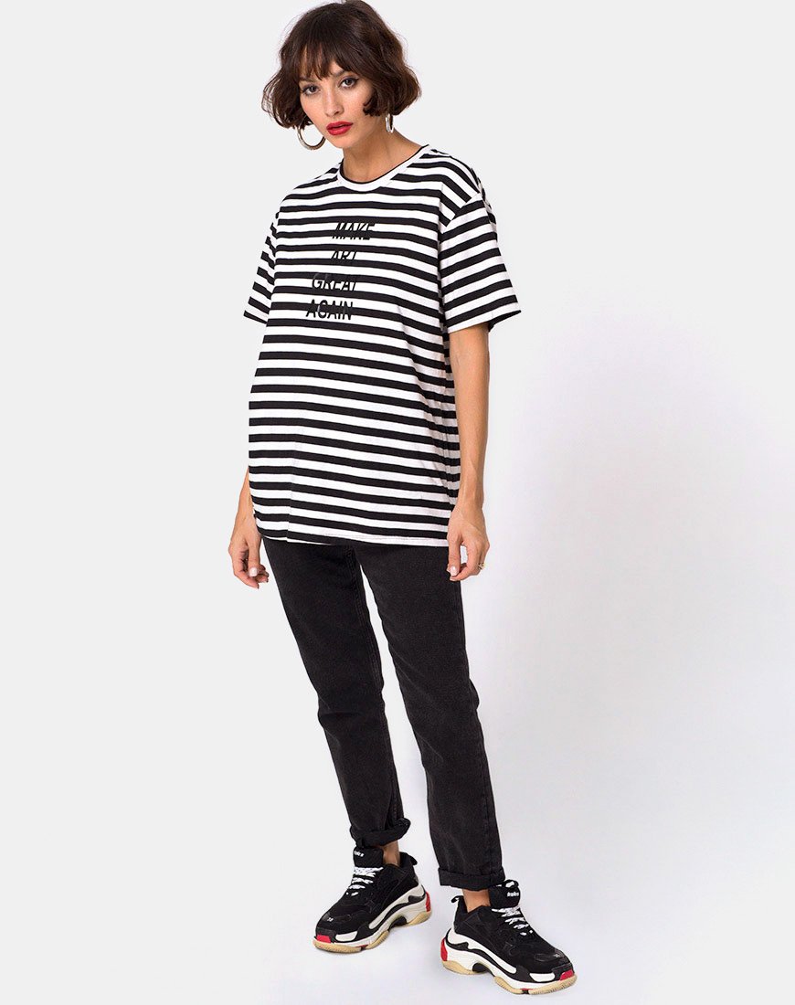Afbeelding van Oversize Basic Tee in Make Art Great Again