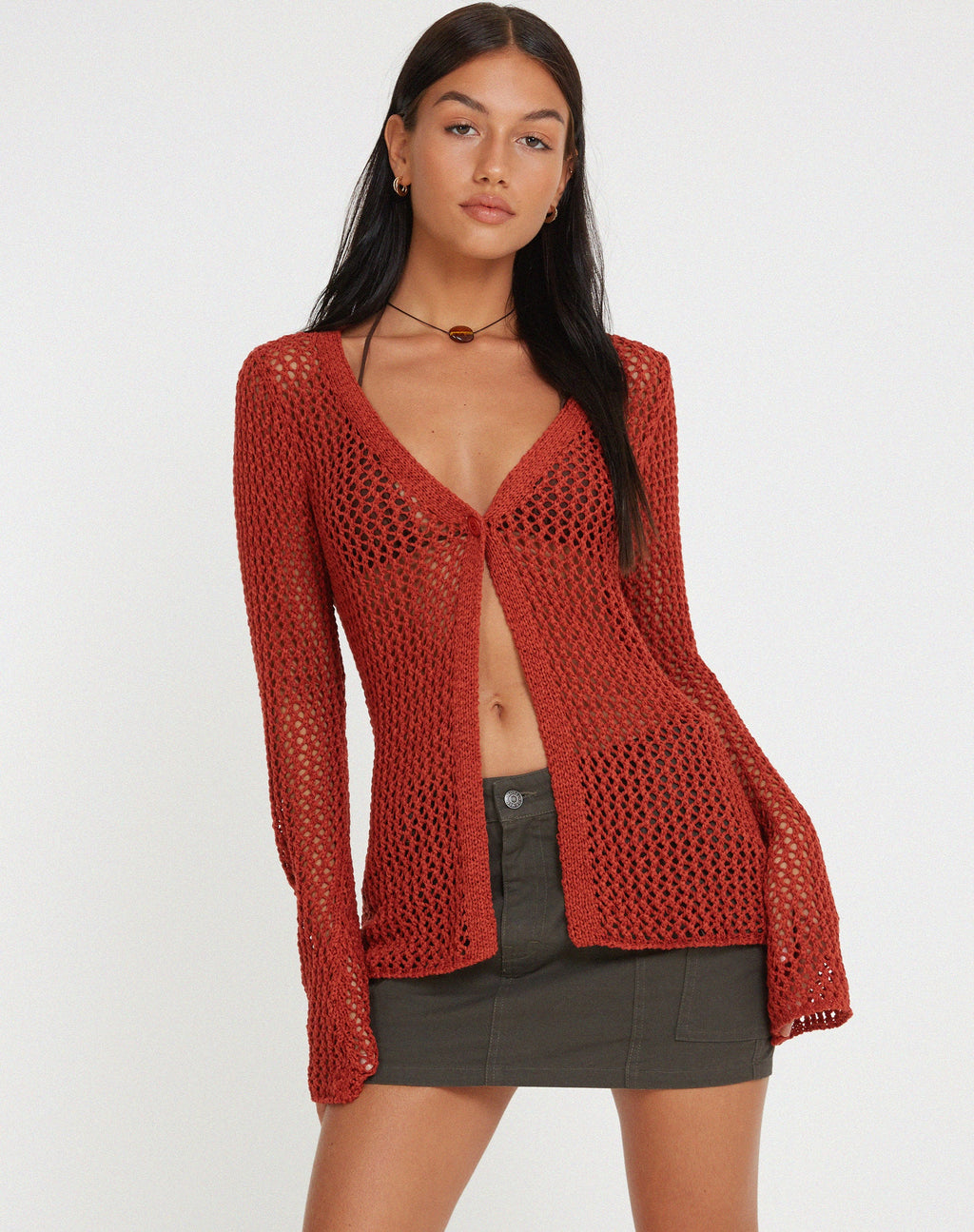 Sukati Cardi in gebrand oranje