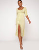 Afbeelding van Sula Midi Dress in Crinkle Botanic Mint Foam
