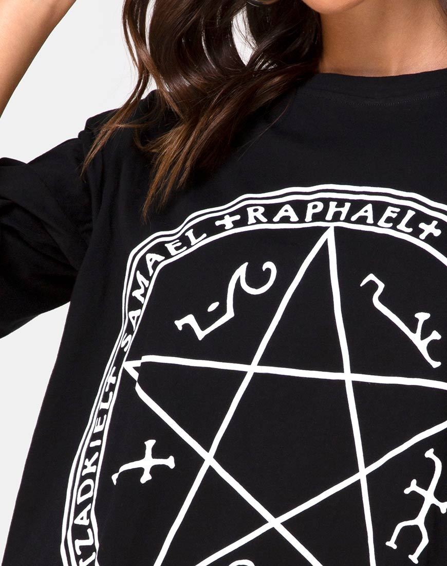 Afbeelding van Sunny Kiss Tee in Black Devil Trap