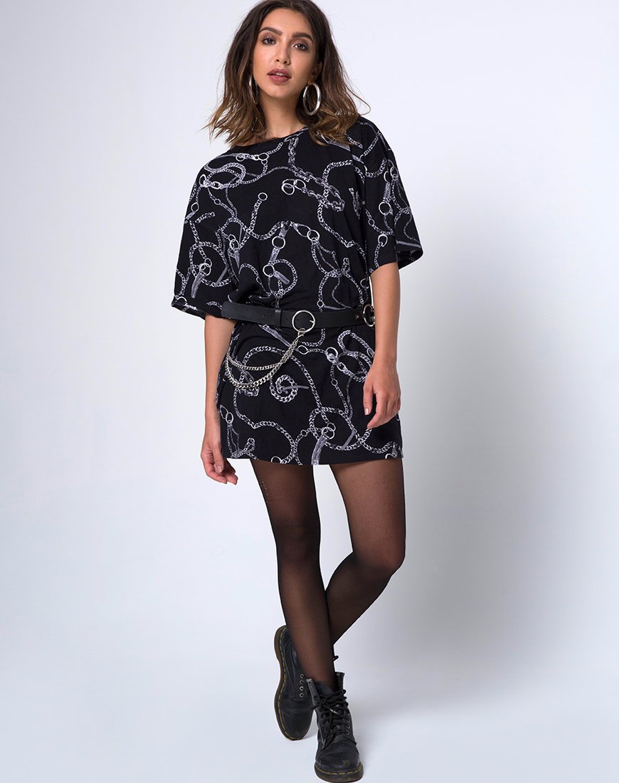 Afbeelding van Sunny Kiss Oversize T-shirt in Ketting