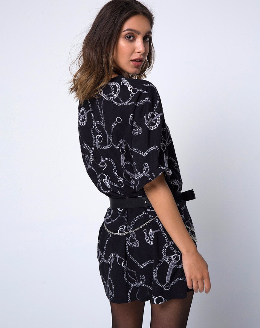 Afbeelding van Sunny Kiss Oversize T-shirt in Ketting