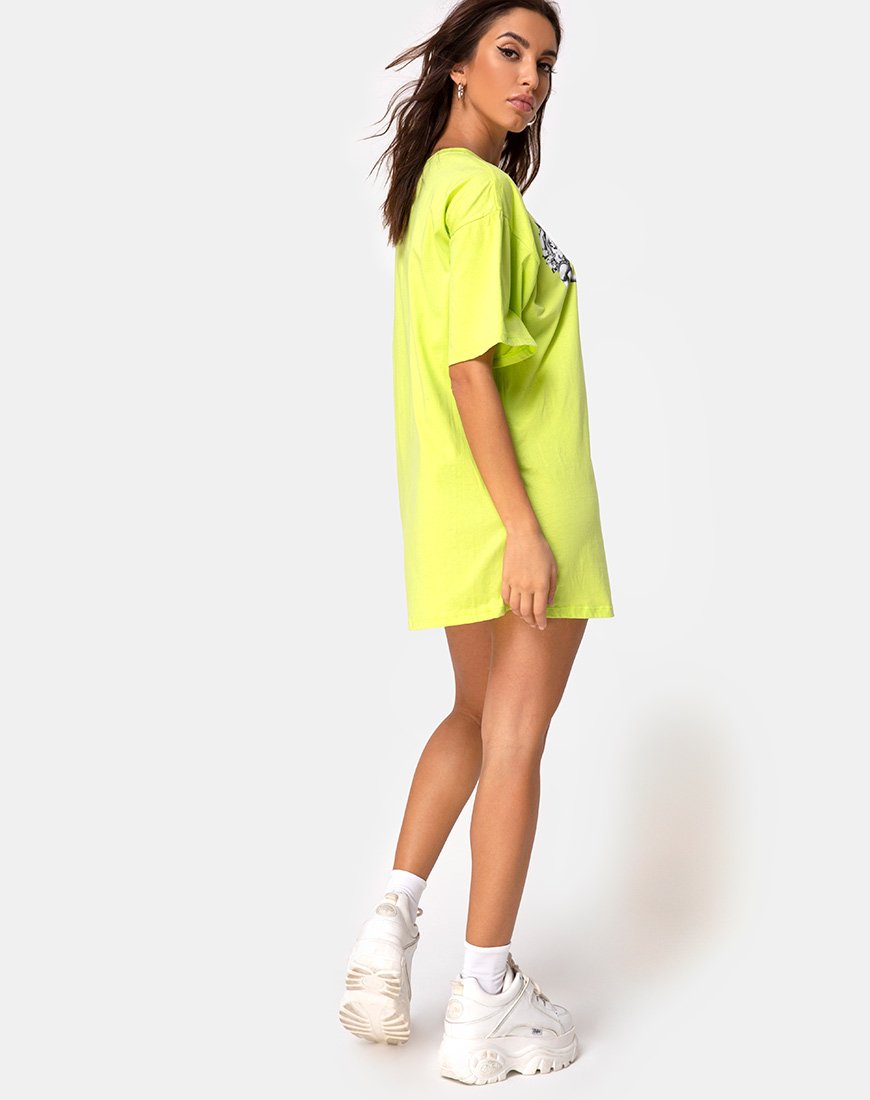 Afbeelding van Sunny Kiss T-shirt in Lime met Cherubijn