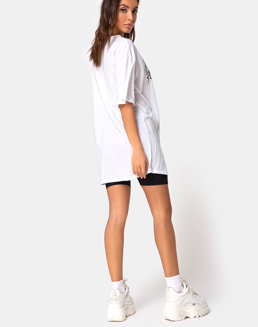 Afbeelding van Zonnig Kusje T-shirt in Wit met Cherubijn