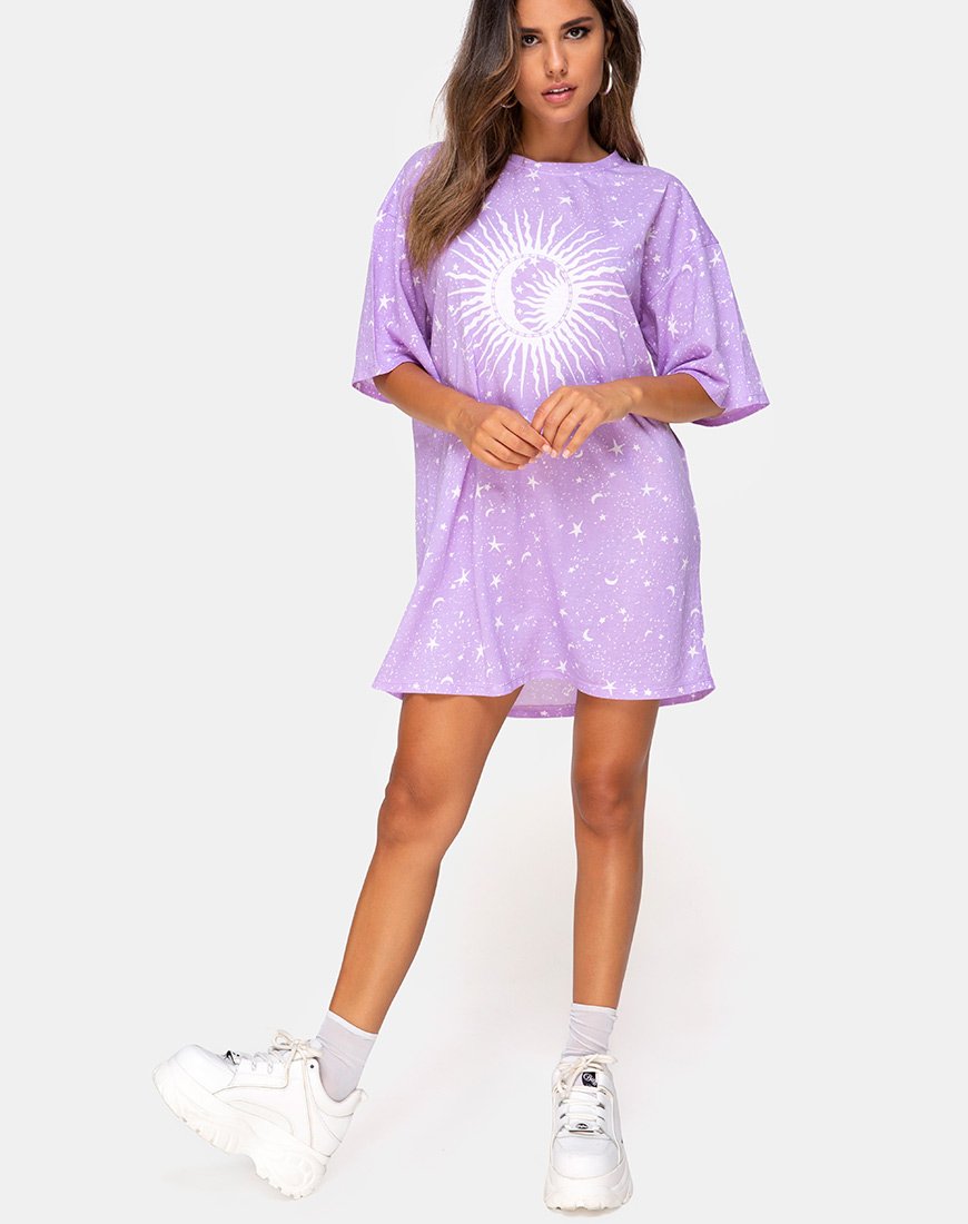 Afbeelding van Zonnig kusje T-shirt in lila cosmo