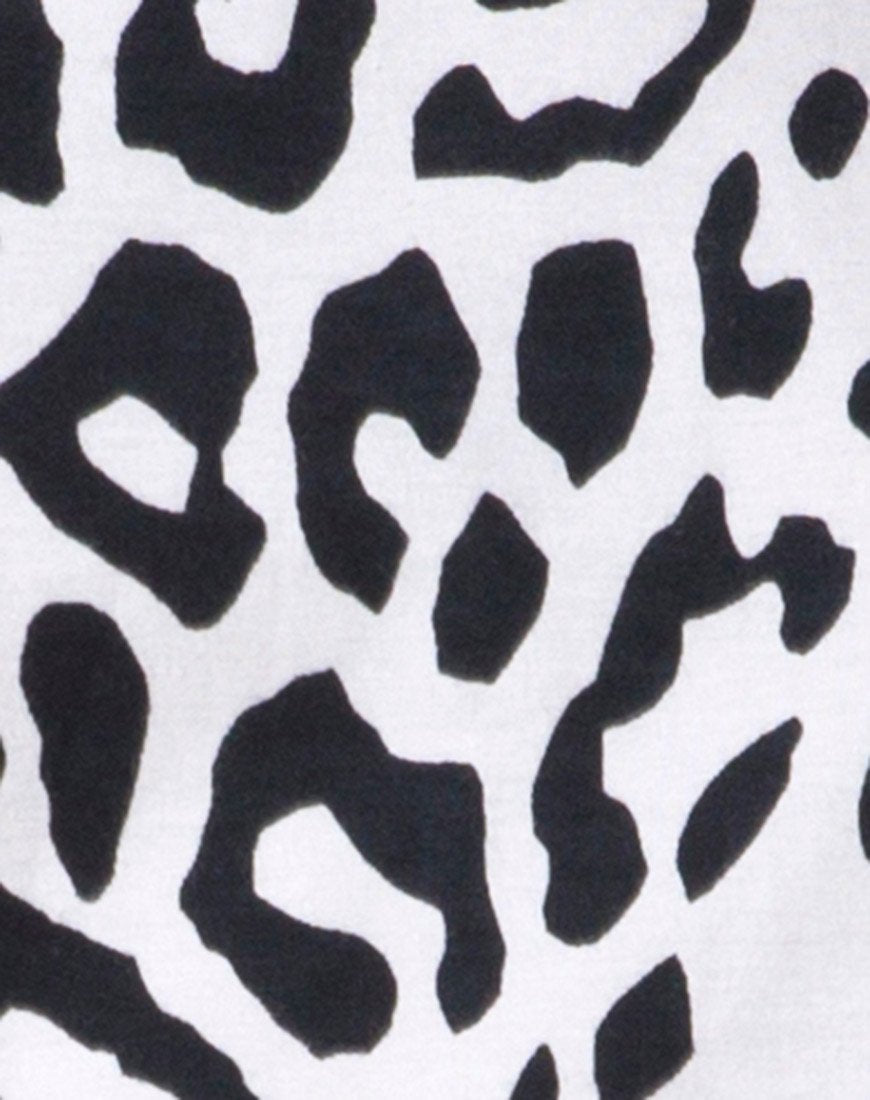 Afbeelding van Sunny Kiss T-shirt in Mono Animal Grey en White
