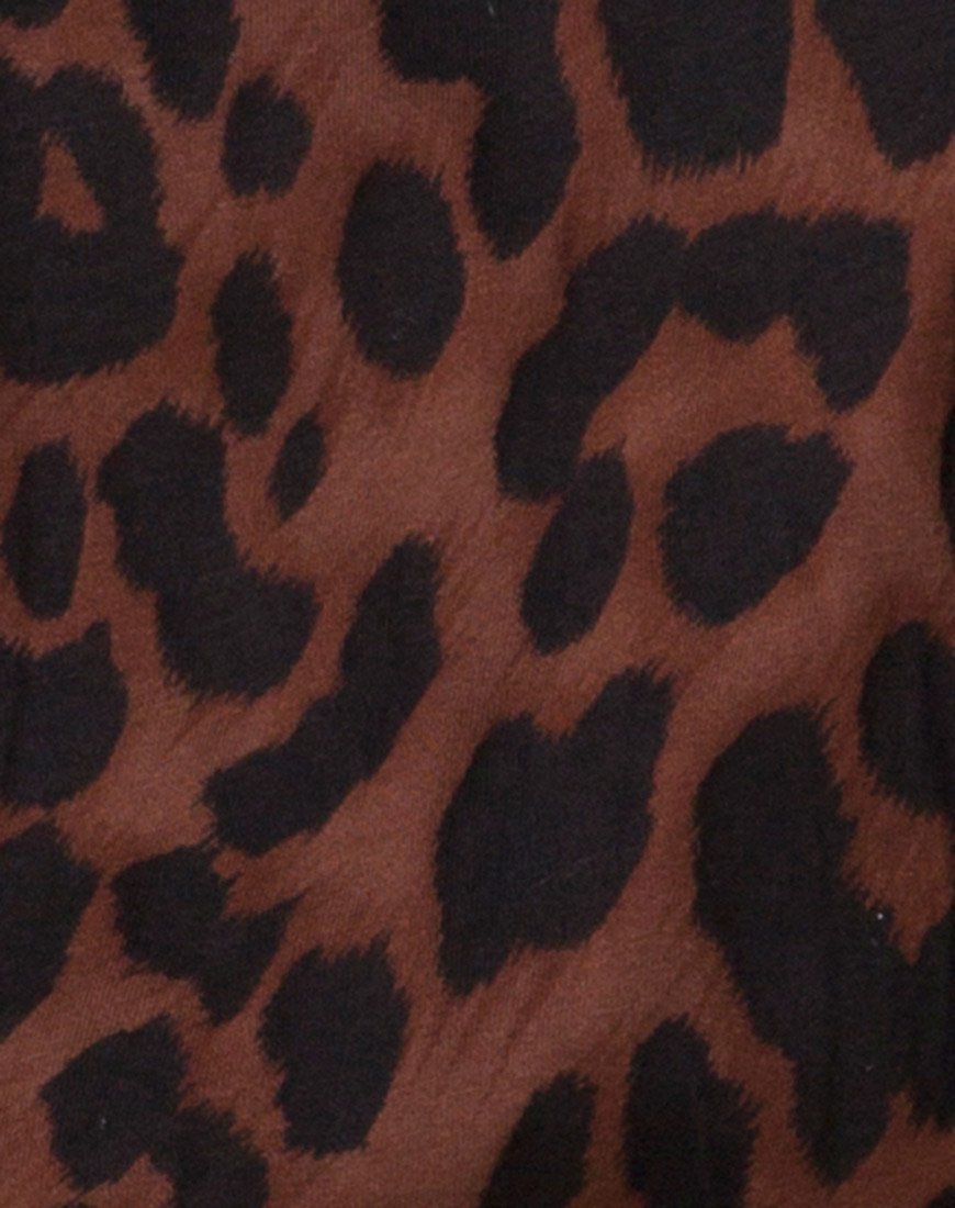 Afbeelding van Sunny Kiss Oversize T-shirt in Oversize Jaguar Bruin