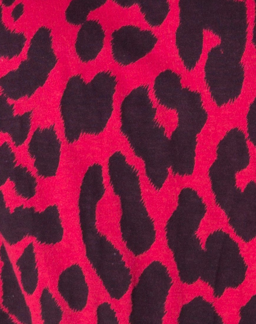 Afbeelding van Sunny Kiss T-shirt in Oversize Jaguar Rood