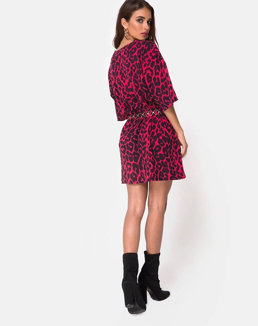 Afbeelding van Sunny Kiss T-shirt in Oversize Jaguar Rood