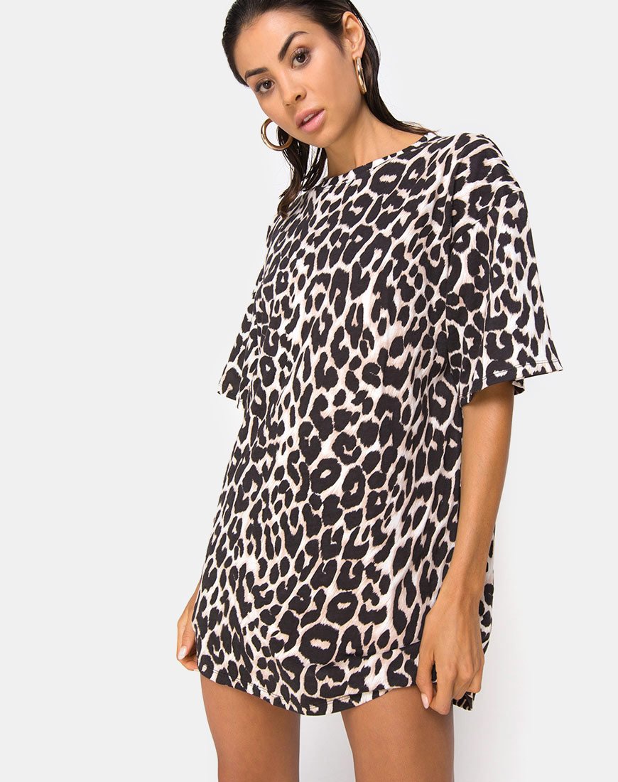 Afbeelding van Sunny Kiss T-shirt in Oversize Jaguar