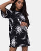 Afbeelding van Sunny Kiss T-shirt in oversized Sun Moon and Stars