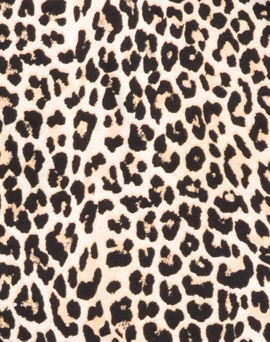 Afbeelding van Sunny Kiss Oversize T-shirt in Rar Leopard