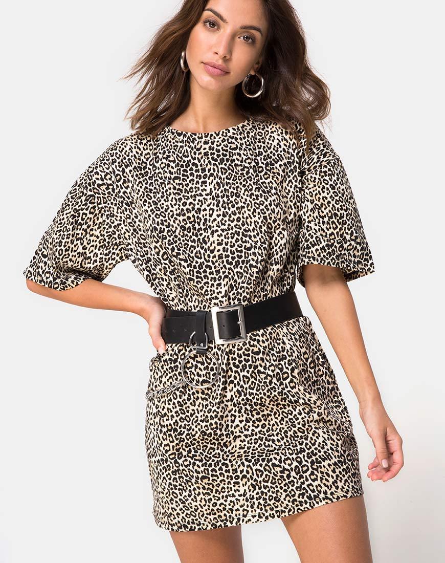 Sunny Kiss Oversize T-shirt in Rar Leopard