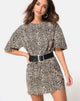 Afbeelding van Sunny Kiss Oversize T-shirt in Rar Leopard