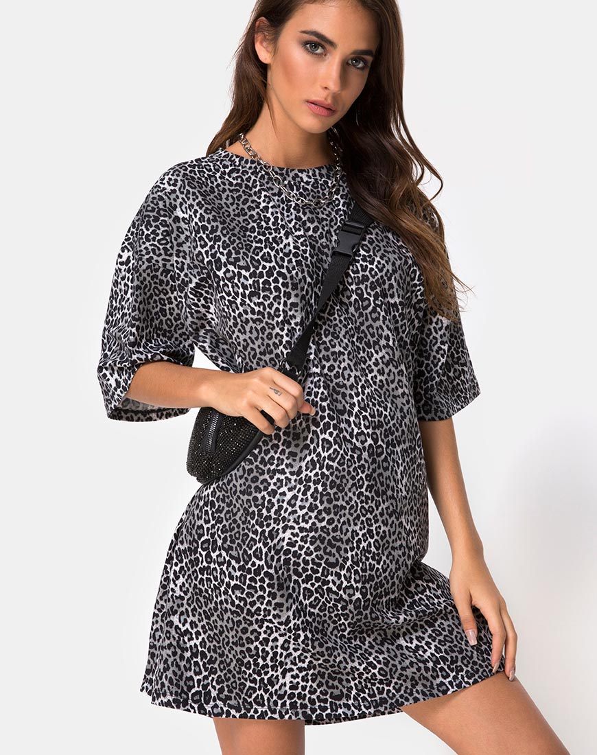 Afbeelding van Sunny Kiss T-shirt in Rar Leopard Grey
