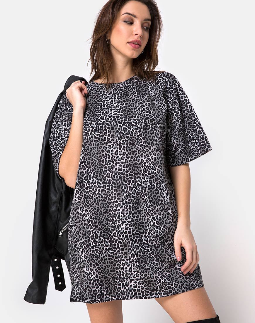 Afbeelding van Sunny Kiss T-shirt in Rar Leopard Grey