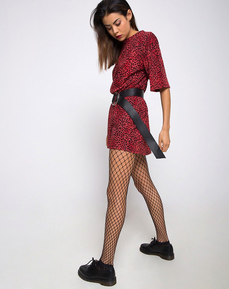 Afbeelding van Sunny Kiss Oversize T-shirt in Gekleurd dier rood