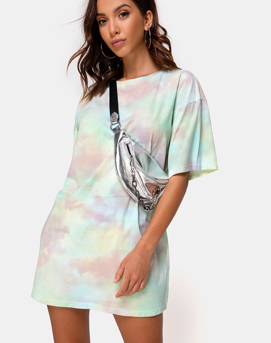 Afbeelding van Sunny Kiss Tee Dress in Pastel Tie Dye