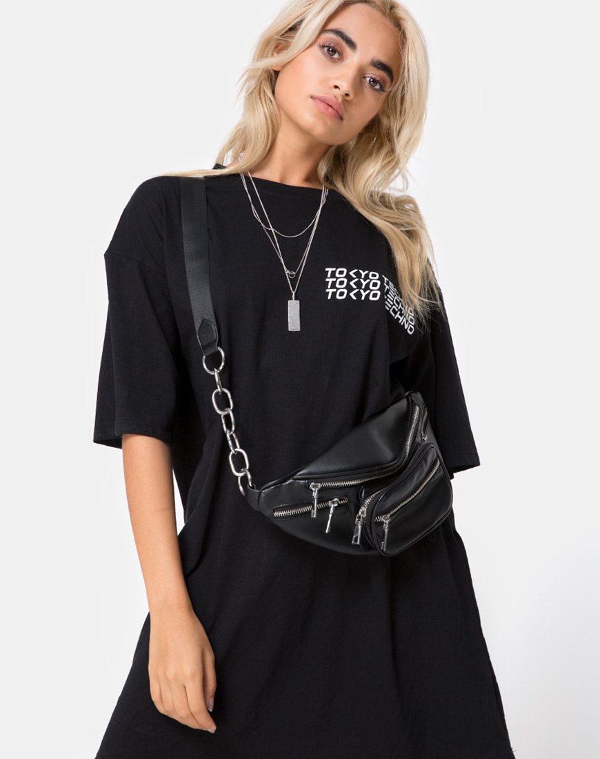 Sunny Kiss Oversize T-shirt in Tokio Techno