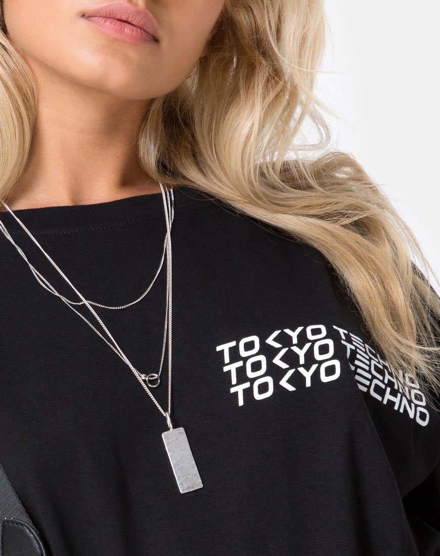 Afbeelding van Sunny Kiss Oversize T-shirt in Tokio Techno