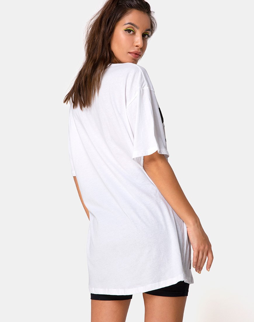 Afbeelding van Sunny Kiss T-shirt in wit met zwart Dream Scape