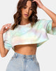 Afbeelding van Super Crop Tee in Pastel Tie Dye