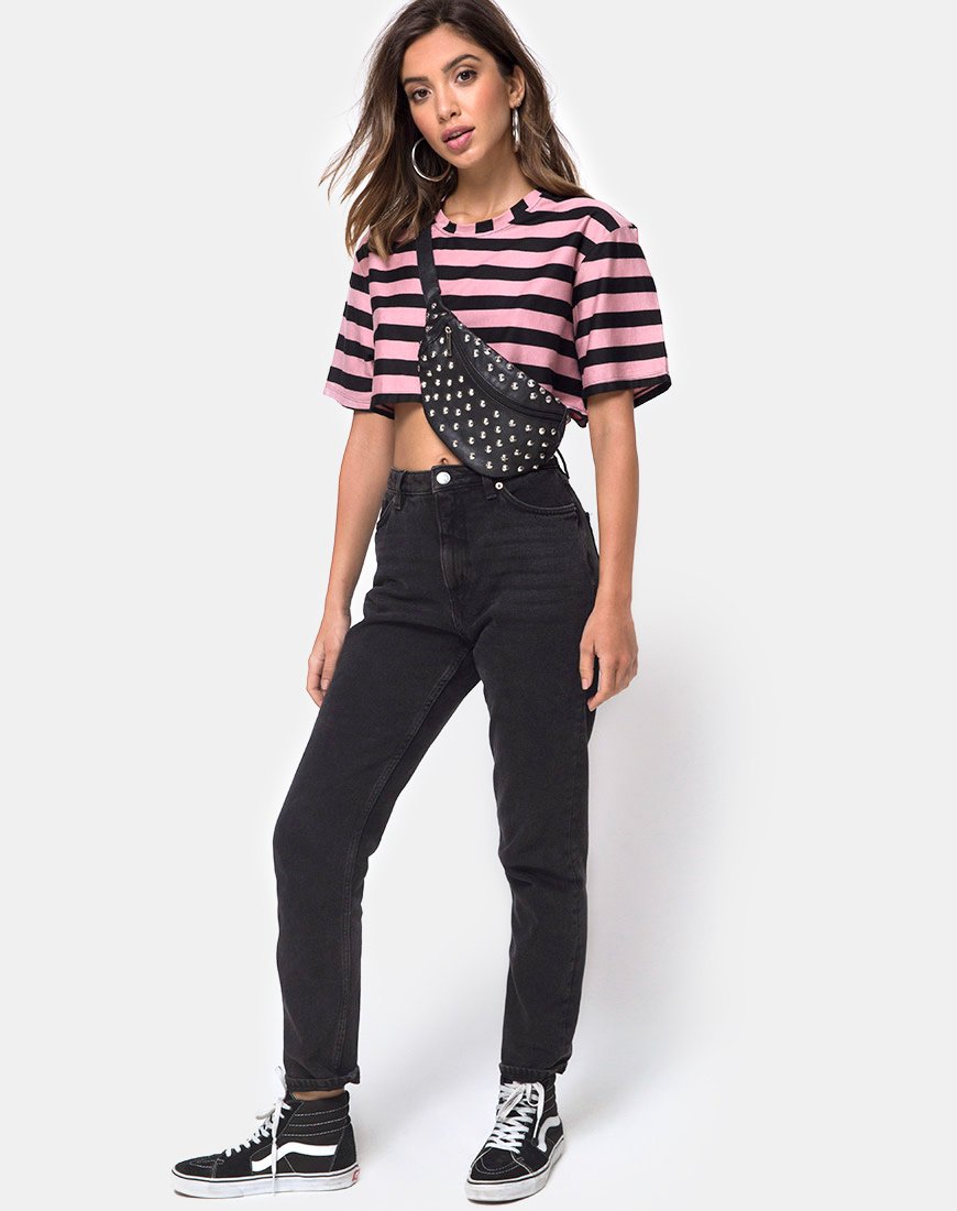 Afbeelding van Super Cropped Tee in Campbell Stripe