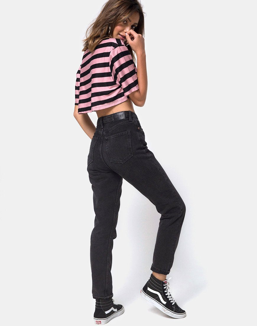 Afbeelding van Super Cropped Tee in Campbell Stripe