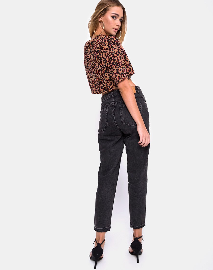 Afbeelding van Super Cropped Tee in Jungle Leopard