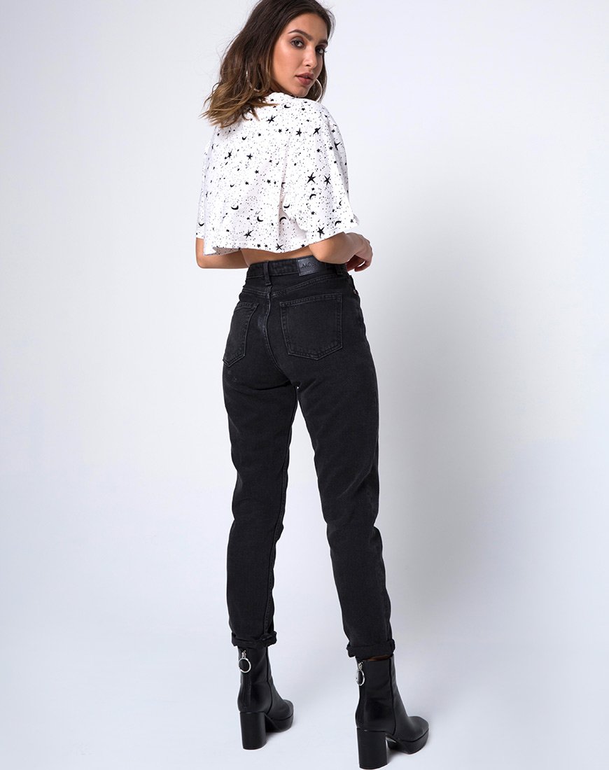 Afbeelding van Super Cropped Tee in Wit Cosmo