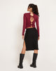 beeld van Suratmi Lange Mouw Top in Plum