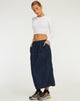 Afbeelding van Swari Midi rok in denim donker chambray