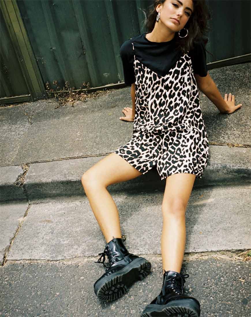Afbeelding van Sanna Slip Dress in Oversize Jaguar