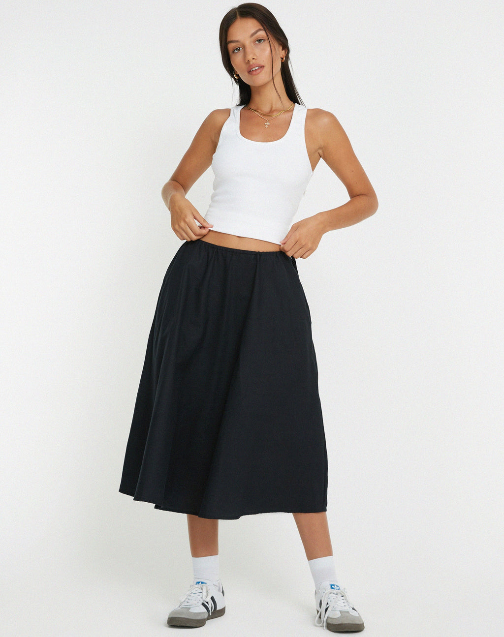 Takara Midi rok in zwart