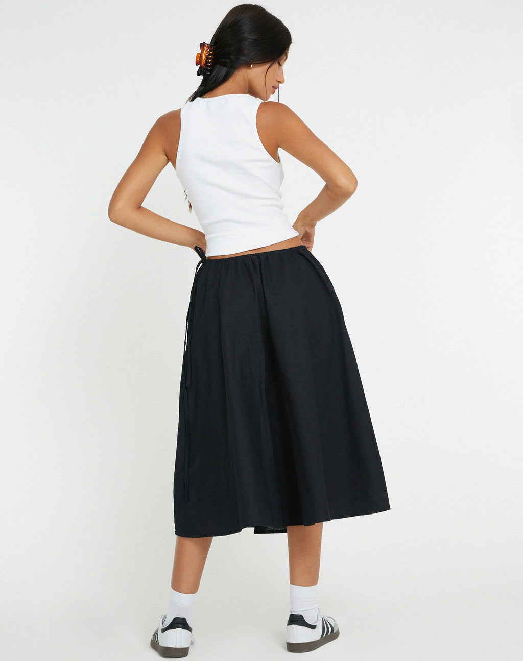 Takara Midi rok in zwart