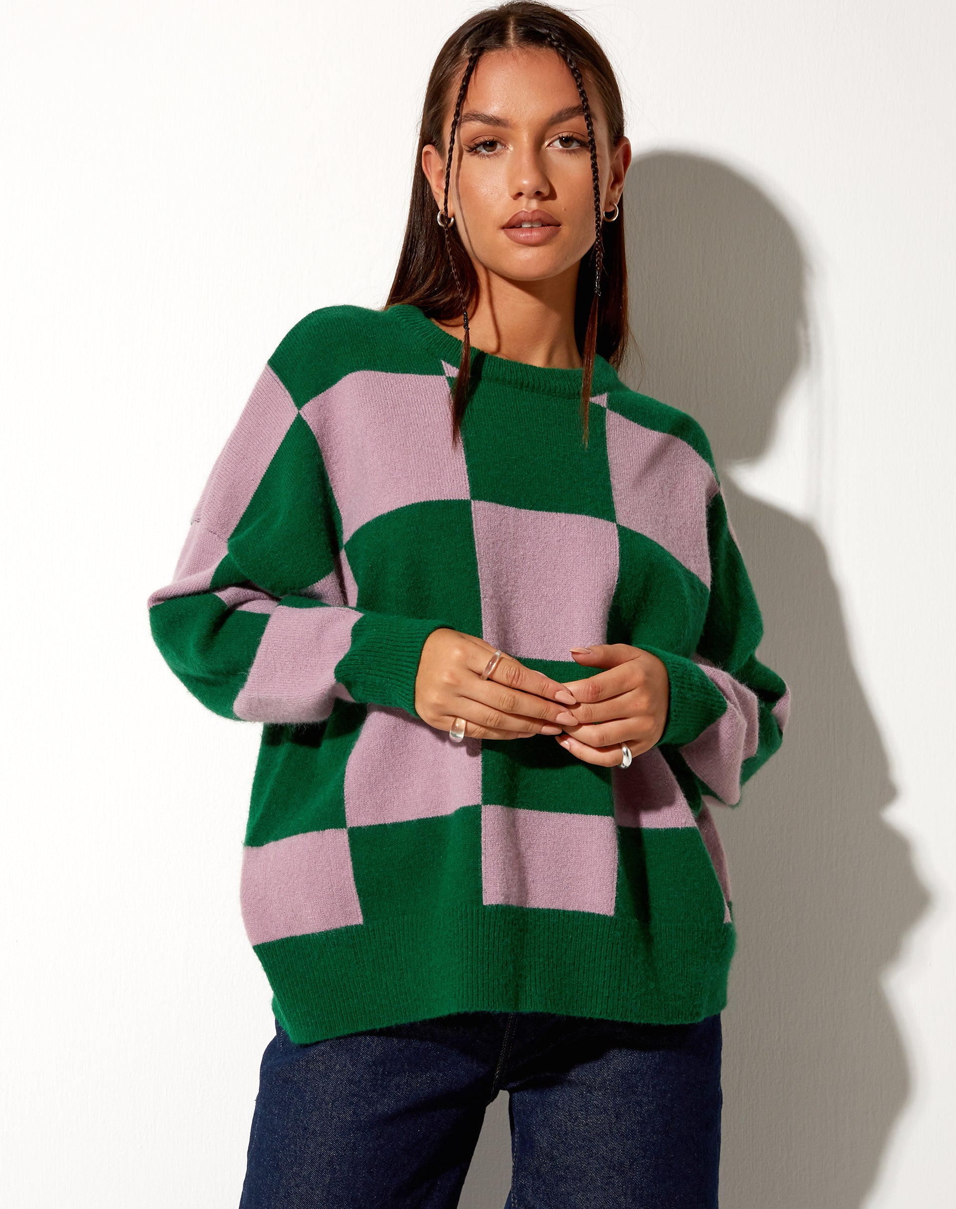 Afbeelding van Tamari Sweatshirt in Roze en Groen