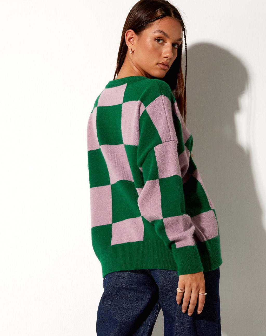 Tamari Sweatshirt in Roze en Groen