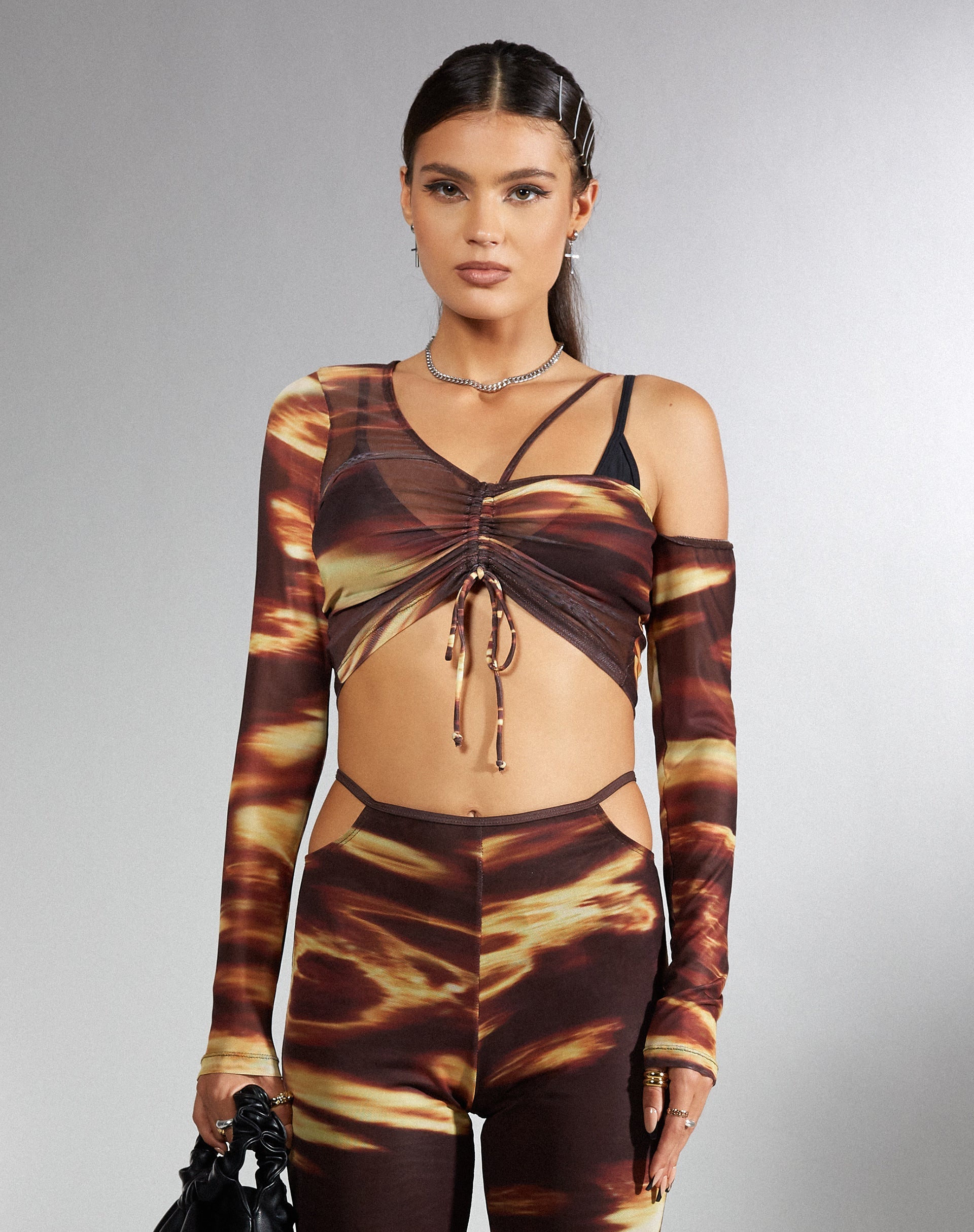 Afbeelding van MOTEL X IRIS Tapi Crop Top in Bleach Drip