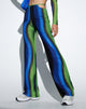 Afbeelding van MOTEL X OLIVIA NEILL Mares Flare Broek in Solarized Groen en Blauw