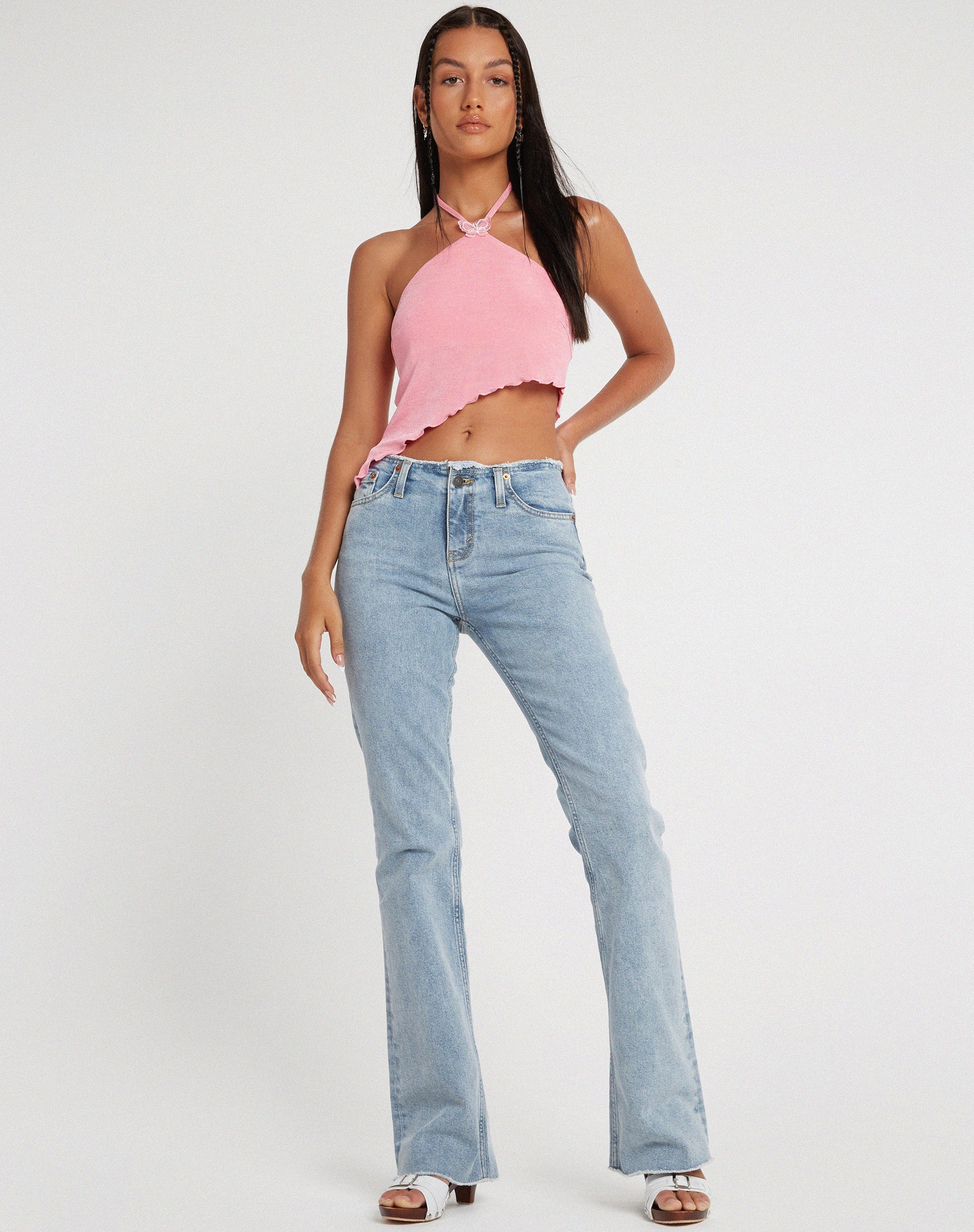 Afbeelding van Tarkip Crop Top in Crepe Roze