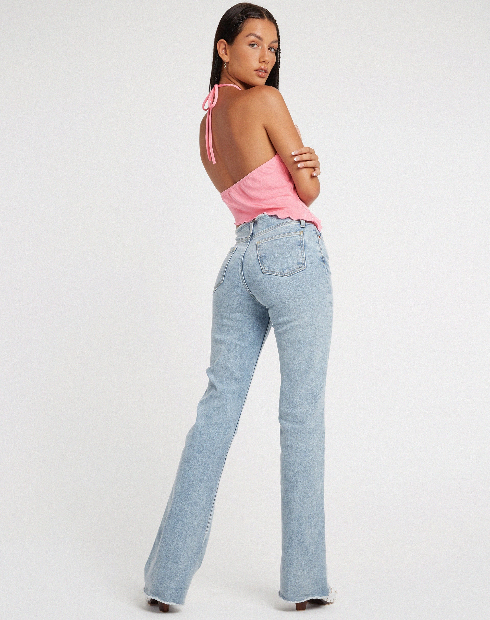 Afbeelding van Tarkip Crop Top in Crepe Roze