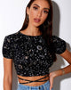 Afbeelding van Tasya Crop Top in Astrozwart