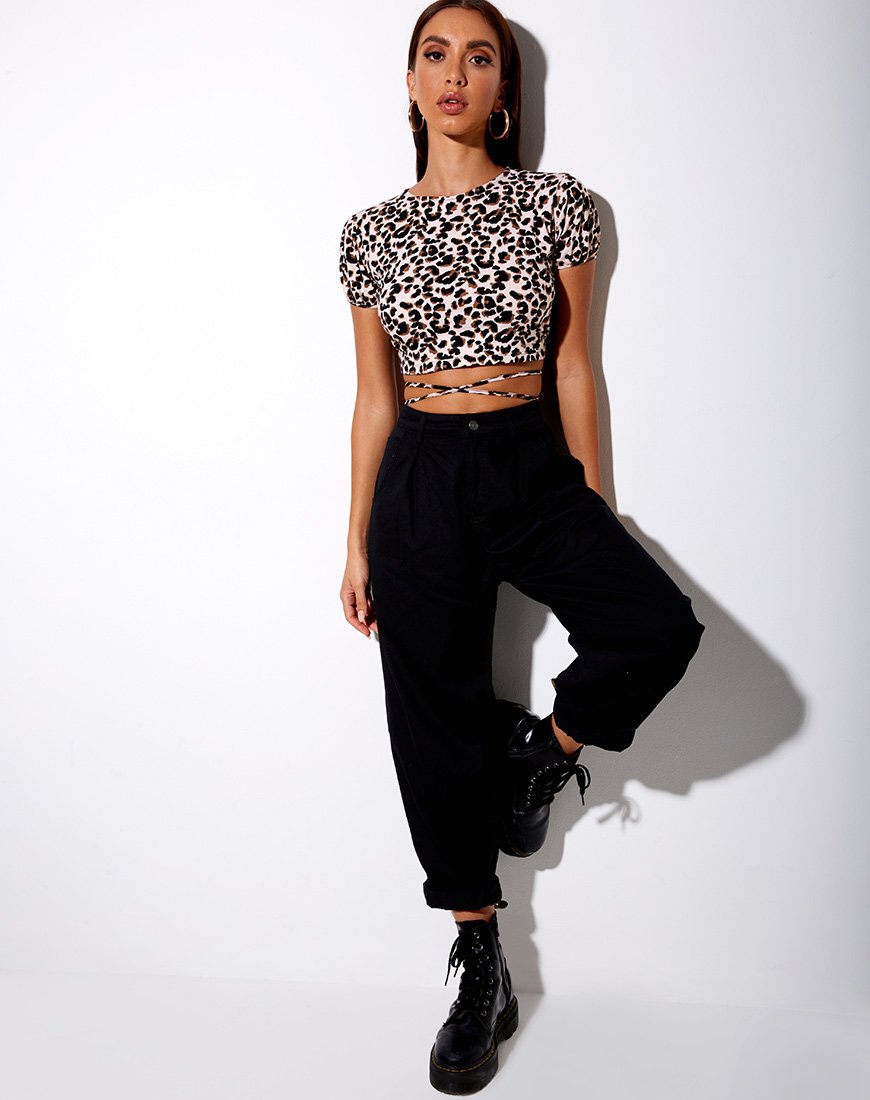 Afbeelding van Tasya Crop Top in Pink Panther