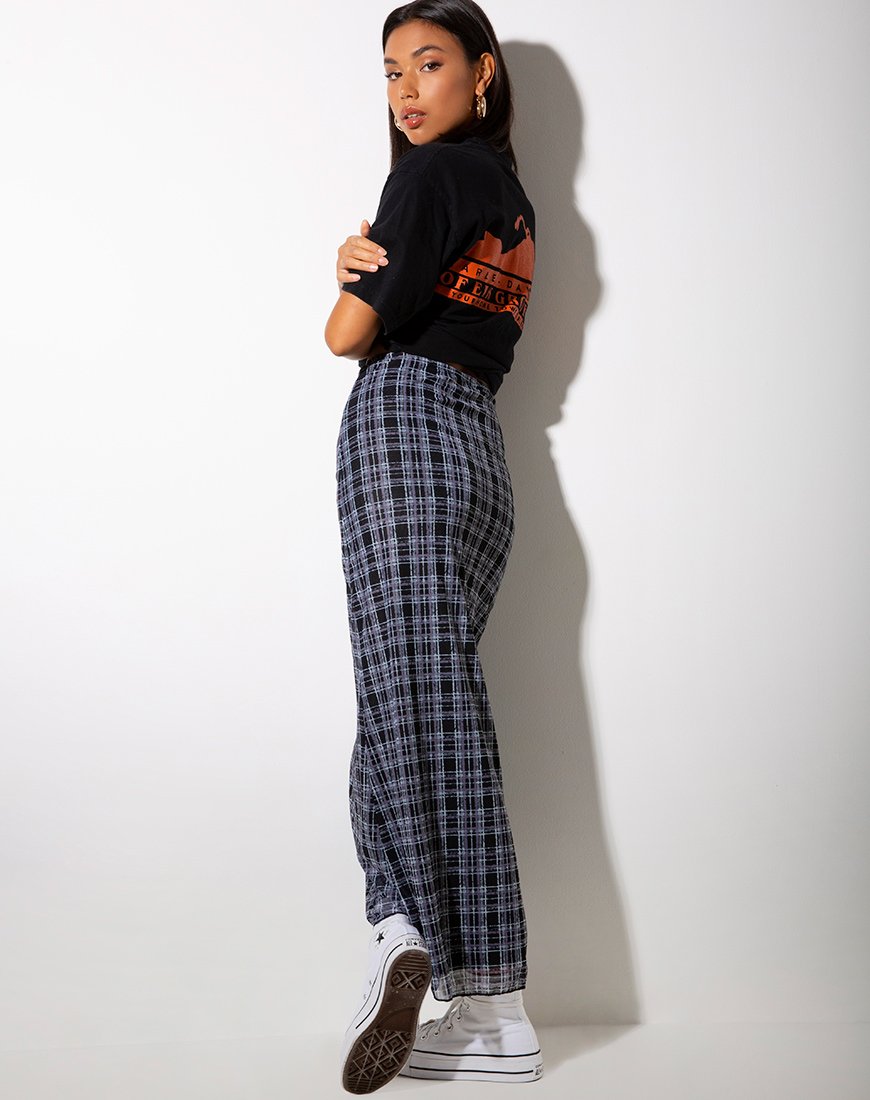 Sayang Maxi rok in inktvlek zwart-wit